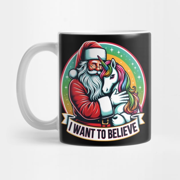 Santa and Unicorn Christmas gift by Kicosh